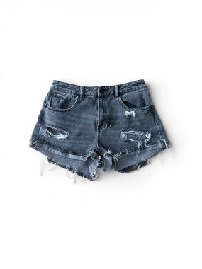 PacSun Black Distressed Denim Jean Shorts